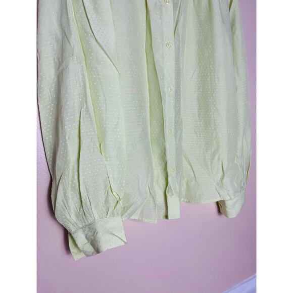 Ann Taylor Factory lime green button down shirt size S - Picture 5 of 9